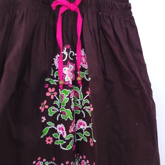 NEW Pinky Summer Dress Size 10 Brown Pink Sleeveless Sundress, Floral, Ribbon - Picture 3 of 4